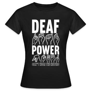 Sourds sourds muets sourds - T-shirt Femme - noir - Devant - AI Model Female 172 dark (172cm)