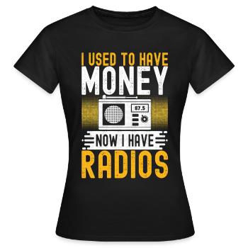 Ham Radio Ham Radio Operator - Women's T-Shirt - black - Front - AI Model Female 172 dark (172cm)