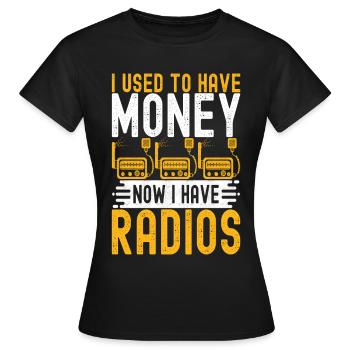 Ham Radio Ham Radio Operator - Women's T-Shirt - black - Front - AI Model Female 172 dark (172cm)