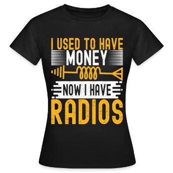 Ham Radio Ham Radio Operator - Women's T-Shirt - black - Front - AI Model Female 172 dark (172cm)
