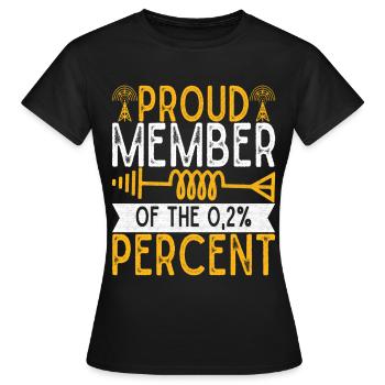 Ham Radio Ham Radio Operator - Women's T-Shirt - black - Front - AI Model Female 172 dark (172cm)