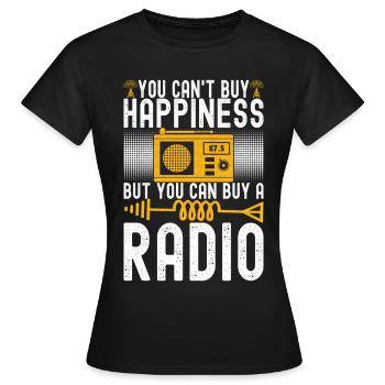 Ham Radio Ham Radio Operator - Women's T-Shirt - black - Front - AI Model Female 172 dark (172cm)