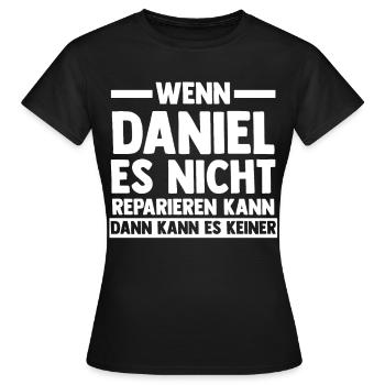 Daniel - Frauen T-Shirt - Schwarz - Vorne - AI Model Female 172 dark (172cm)