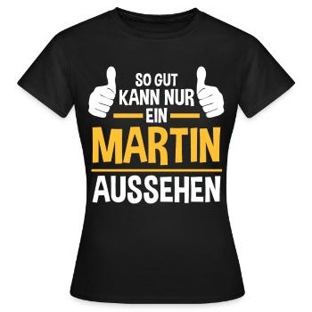Martin - Women's T-Shirt - black - Front - AI Model Female 172 dark (172cm)
