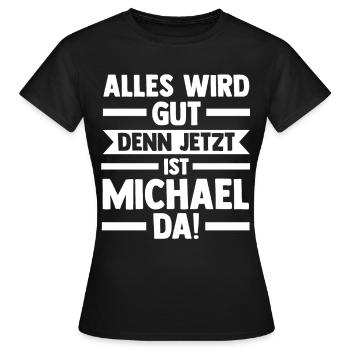 Michael - Frauen T-Shirt - Schwarz - Vorne - AI Model Female 172 dark (172cm)