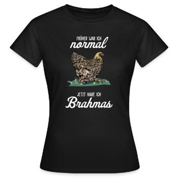 Brahma Hühner I Chicken Geflügel Motiv für - Frauen T-Shirt - Schwarz - Vorne - AI Model Female 172 dark (172cm)