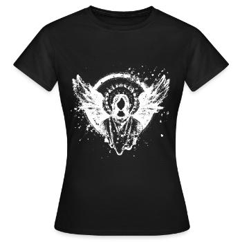 Épopée de l’ange au-delà de la mort Résurrection Jésus Dieu - T-shirt Femme - noir - Devant - AI Model Female 172 dark (172cm)