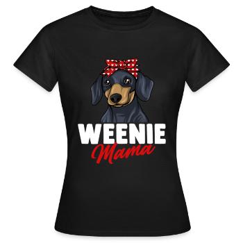 Dachshund Geschenk Dixie Wiener Doxie Dackel - Frauen T-Shirt - Schwarz - Vorne - AI Model Female 172 dark (172cm)