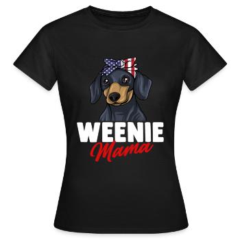 Dachshund Geschenk Dixie Wiener Doxie Dackel - Frauen T-Shirt - Schwarz - Vorne - AI Model Female 172 dark (172cm)