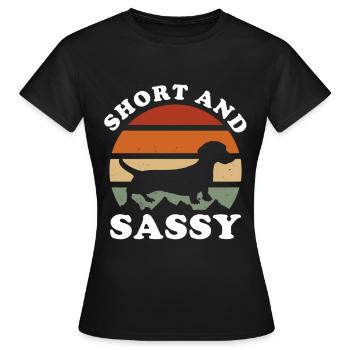 Dachshund Gift Dixie Viennese Doxie Dachshund - Women's T-Shirt - black - Front - AI Model Female 172 dark (172cm)