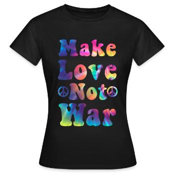 Hippie - T-shirt Femme - noir - Devant - AI Model Female 172 dark (172cm)