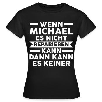 Michael - Frauen T-Shirt - Schwarz - Vorne - AI Model Female 172 dark (172cm)