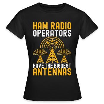 Ham Radio Ham Radio Operator - Women's T-Shirt - black - Front - AI Model Female 172 dark (172cm)
