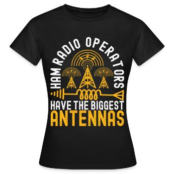 Ham Radio Ham Radio Operator - Women's T-Shirt - black - Front - AI Model Female 172 dark (172cm)