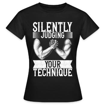 Bras de fer Bras de fer - T-shirt Femme - noir - Devant - AI Model Female 172 dark (172cm)