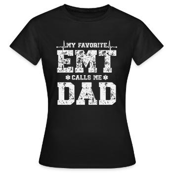 Mon médecin urgentiste préféré m’appelle - T-shirt Femme - noir - Devant - AI Model Female 172 dark (172cm)