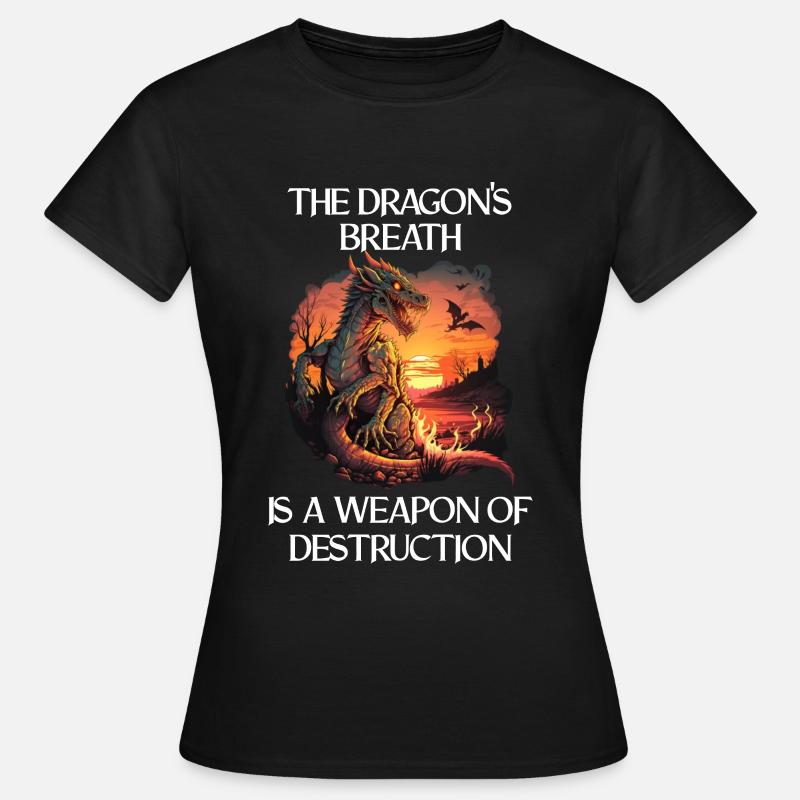 Mythical Creatures Dragon Gift Men Dragon for a - Women's T-Shirt - black