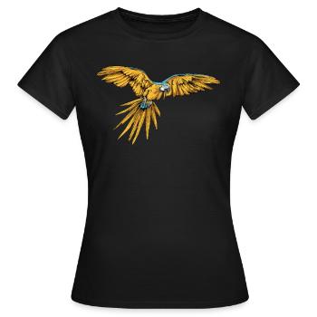 Macaw Parrot I South America Exotic bird for - Women's T-Shirt - black - Front - AI Model Female 172 dark (172cm)