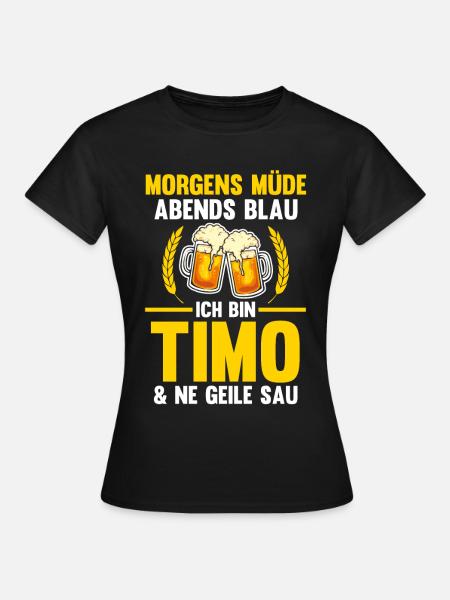 Timo - Frauen T-Shirt - Schwarz