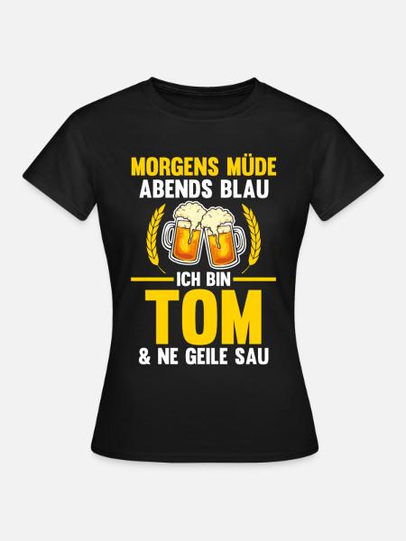Tom - Frauen T-Shirt - Schwarz