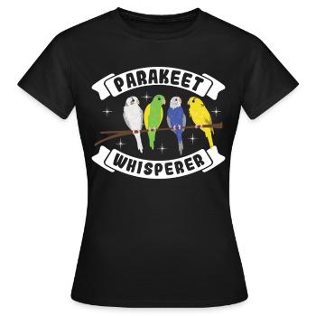 Sittich-flüsterer - Frauen T-Shirt - Schwarz - Vorne - AI Model Female 172 dark (172cm)