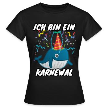 Karnewal Karneval Wal Kostüm - Frauen T-Shirt - Schwarz - Vorne - AI Model Female 172 dark (172cm)
