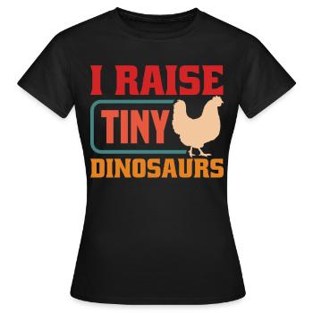 J’élève de minuscules dinosaures - T-shirt Femme - noir - Devant - AI Model Female 172 dark (172cm)