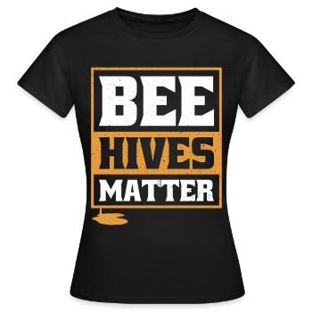 Bee hives Matter - Frauen T-Shirt - Schwarz - Vorne - AI Model Female 172 dark (172cm)