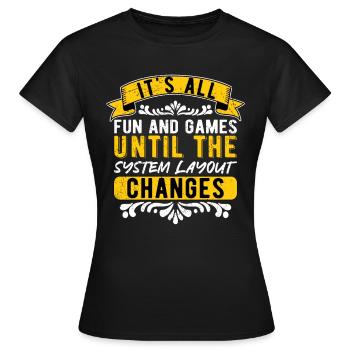 Assurance vendeur d’assurance - T-shirt Femme - noir - Devant - AI Model Female 172 dark (172cm)