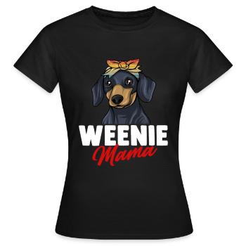 Dachshund Geschenk Dixie Wiener Doxie Dackel - Frauen T-Shirt - Schwarz - Vorne - AI Model Female 172 dark (172cm)