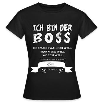 Witziger Spruch Eva - Frauen T-Shirt - Schwarz - Vorne - AI Model Female 172 dark (172cm)