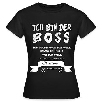Witziger Spruch Christina - Frauen T-Shirt - Schwarz - Vorne - AI Model Female 172 dark (172cm)