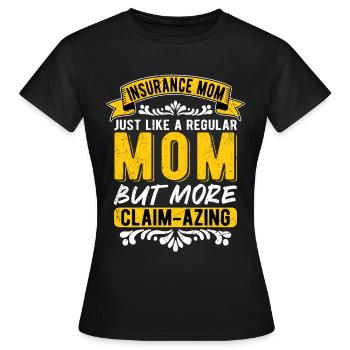 Assurance commis aux assurances - T-shirt Femme - noir - Devant - AI Model Female 172 dark (172cm)