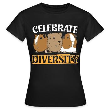 Celebrate Diversity - Women's T-Shirt - black - Front - AI Model Female 172 dark (172cm)