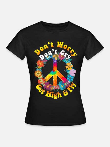 Hippie - Frauen T-Shirt - Schwarz