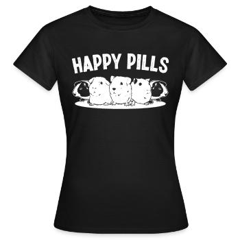 Pilules heureuses - T-shirt Femme - noir - Devant - AI Model Female 172 dark (172cm)