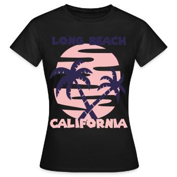 Family Vacation California Long Beach Palm Beach - Women's T-Shirt - black - Front - AI Model Female 172 dark (172cm)