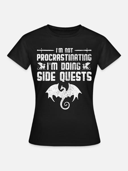 No estoy procastinando estoy haciendo Side Rpg Gamer - Camiseta mujer - negro