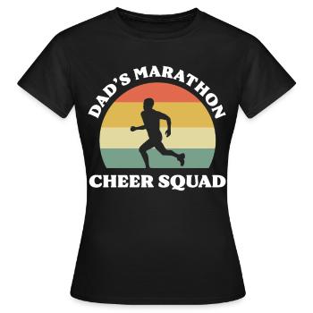 Dad's Marathon Cheer Squad Marathoner Marathon - Women's T-Shirt - black - Front - AI Model Female 172 dark (172cm)