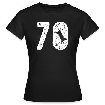 Jäger über 70 I Motiv für Jäger & Weidmann zum - Frauen T-Shirt - Schwarz - Vorne - AI Model Female 172 dark (172cm)