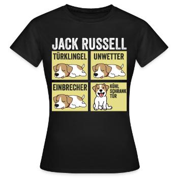Hund Jack Russell - Frauen T-Shirt - Schwarz - Vorne - AI Model Female 172 dark (172cm)