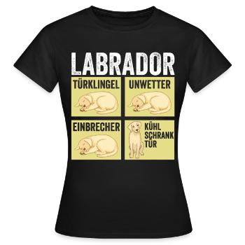 Hund Labrador - Frauen T-Shirt - Schwarz - Vorne - AI Model Female 172 dark (172cm)