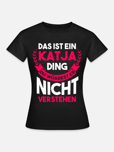 Katja - Frauen T-Shirt - Schwarz