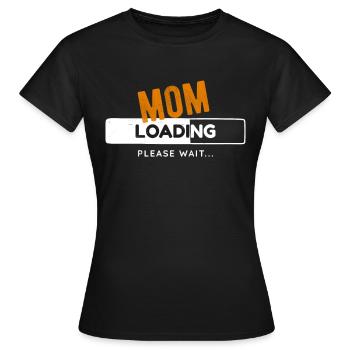 Mom Loading Loading Bar Gaming Gambler Mother - Women's T-Shirt - black - Front - AI Model Female 172 dark (172cm)