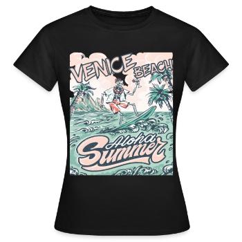 Family Vacation California Venice Beach Palme Ozea - Women's T-Shirt - black - Front - AI Model Female 172 dark (172cm)