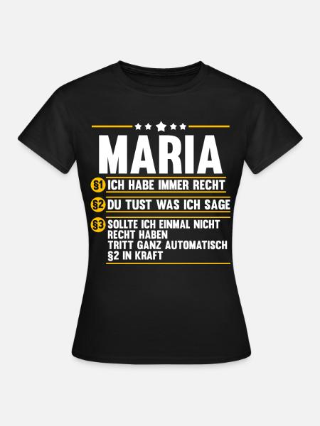 Maria - Frauen T-Shirt - Schwarz