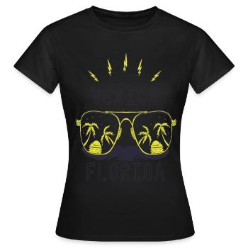 Palm Tree Lunettes de soleil Floride Venice Beach Ocean - T-shirt Femme - noir - Devant - AI Model Female 172 dark (172cm)