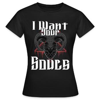 Satan Belzébuth Diable Gothique Pentagramme Mystique - T-shirt Femme - noir - Devant - AI Model Female 172 dark (172cm)