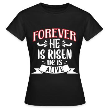 Easter - Celebrate the Resurrection of Jesus - Women's T-Shirt - black - Front - AI Model Female 172 dark (172cm)