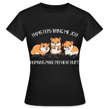 Les gens me donnent des maux de tête - T-shirt Femme - noir - Devant - AI Model Female 172 dark (172cm)